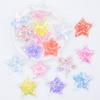 32Pcs 36mm Patches Glitter Star Transparent Plastic Filling Sequin Appliques for DIY Headwear Hair Clips Bow Decor Accessory
