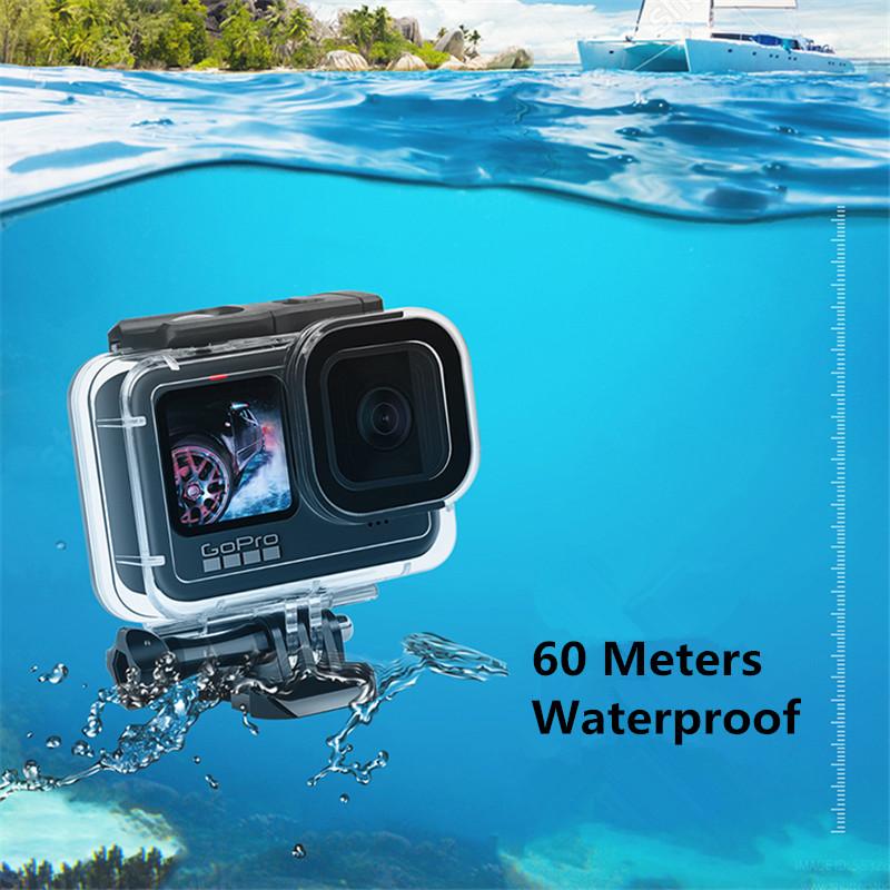 Водонепроницаемый бокс 60 м для Gopro Hero 13 12 11 10 9, защитный подводный чехол для дайвинга, набор с фильтром для объектива и поплавком