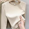 Long Sleeved T-shirt Women's Round Neck Slim Fit Top