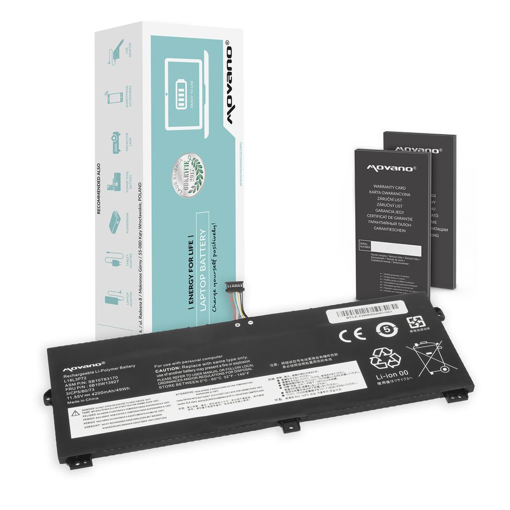 Bateria L18M3P72 L19M3P71 do Lenovo ThinkPad X390 Yoga X13