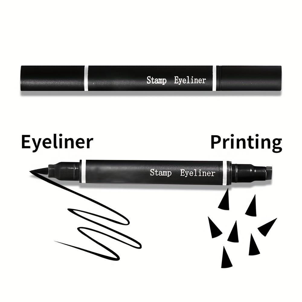 Прохладная подводка для глаз Black Seal, долговечная, водостойкая, не размазывается, не выцветает, двусторонняя подводка для макияжа