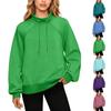 Women's Stand Collar Sweatshirt Oversized Turtleneck Drawstring Pullover Long Sleeve Top