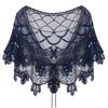 Women's Vintage 1920s Shawl Beaded Sequin Bolero Flapper Evening Cape