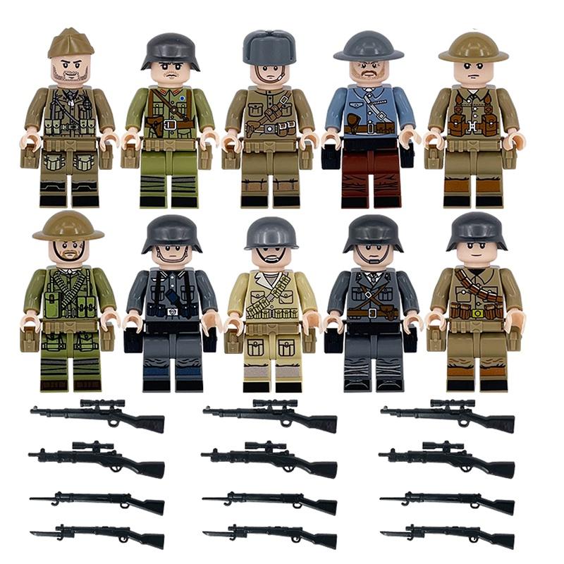 Mini Puzzle Game Set 8 Special Forces Action Figures With Removable Joints And Weapons