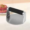 1/2Pcs Stainless Steel 5.5 Inch Grill Press with Anti-Scald Handle Burger Press Round Hamburger Smasher Tool for Bacon Meat