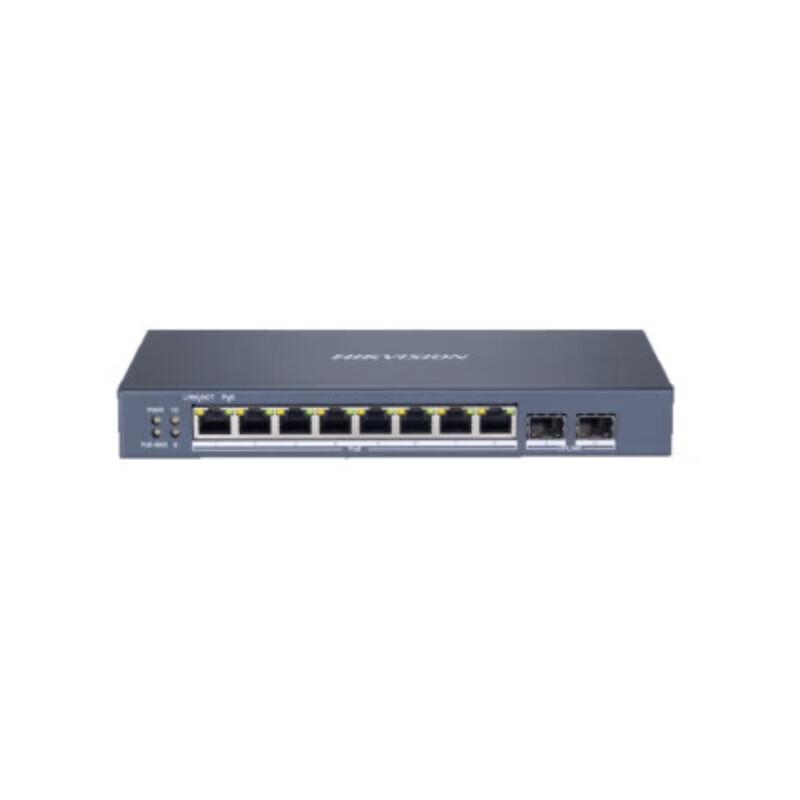 Hikvision 10-Port Full Gigabit PoE Switch CN plug (adapter included)