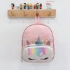 Fashion Unicorn Print Sequins Cartoon Kids School Backpack With Curved Straps