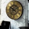 Handicraft Decorative Wooden Brass Inlay Artware/Handcrafted Fleur De Lis Design Wall Art Clock