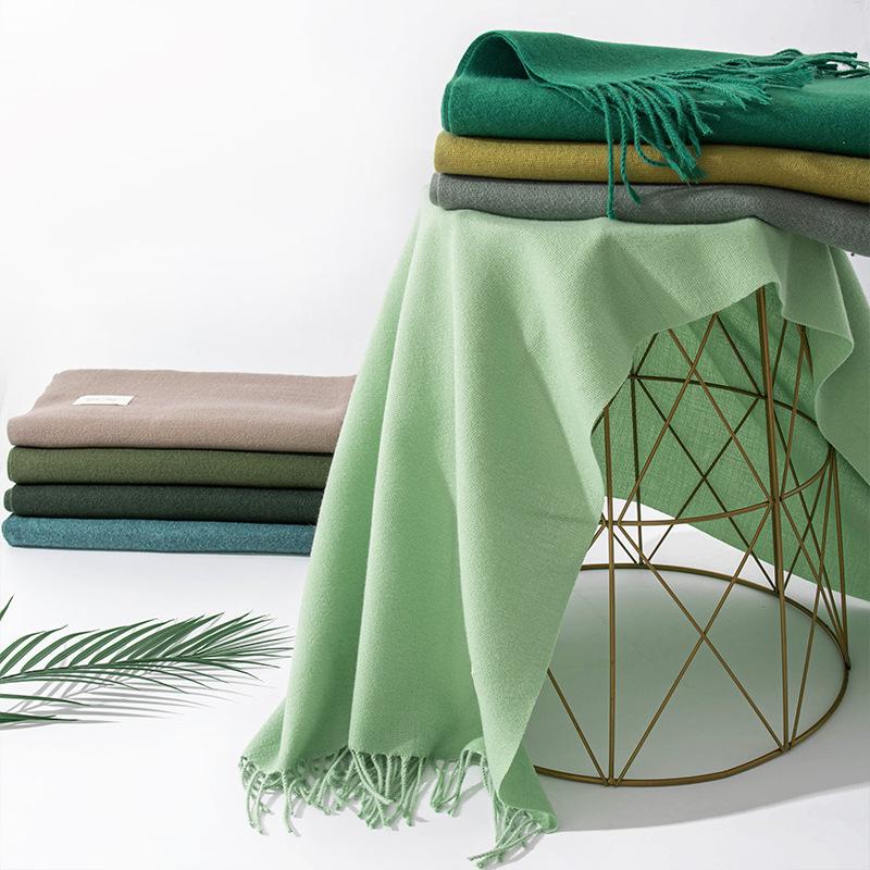 Morandi Mars Зеленый шарф Женский премиум шаль Зимний воротник Дамы