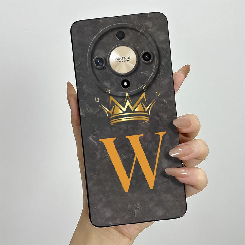 Чехол для Honor X9b Honor X9A Honor Magic 6 Lite Magic 5 Lite Чехол для телефона Королевские Буквы Полностью Матовый Противоударный Мягкий Защитный Чехол