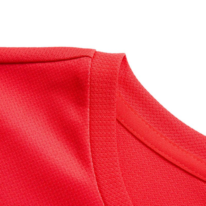 Li-Ning Мягкий Удобный Дышащий Спортивный Пуловер Футболка с Коротким Рукавом Унисекс Топы Вишнево-Красный AATT077-2