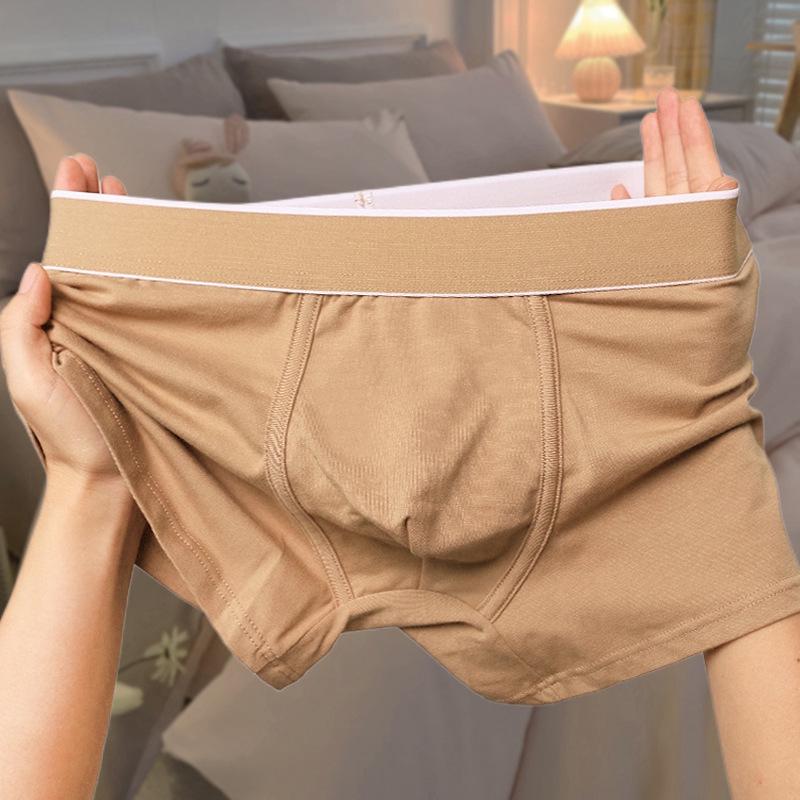 4XL Мужские трусы-боксеры из чистого хлопка со средней посадкой — свободный крой для мужчин среднего возраста и молодых мужчин