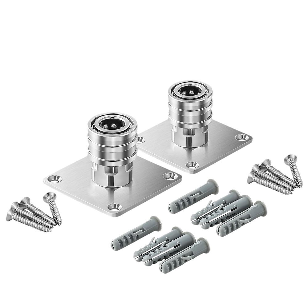 Пистолет для нанесения пены Пистолет-распылитель Быстроразъемное соединение 1/4 дюйма Инструментальный кронштейн Пистолет для мойки высокого давления Стойка для пистолета Настенное крепление Нержавеющая сталь Хранение Дом