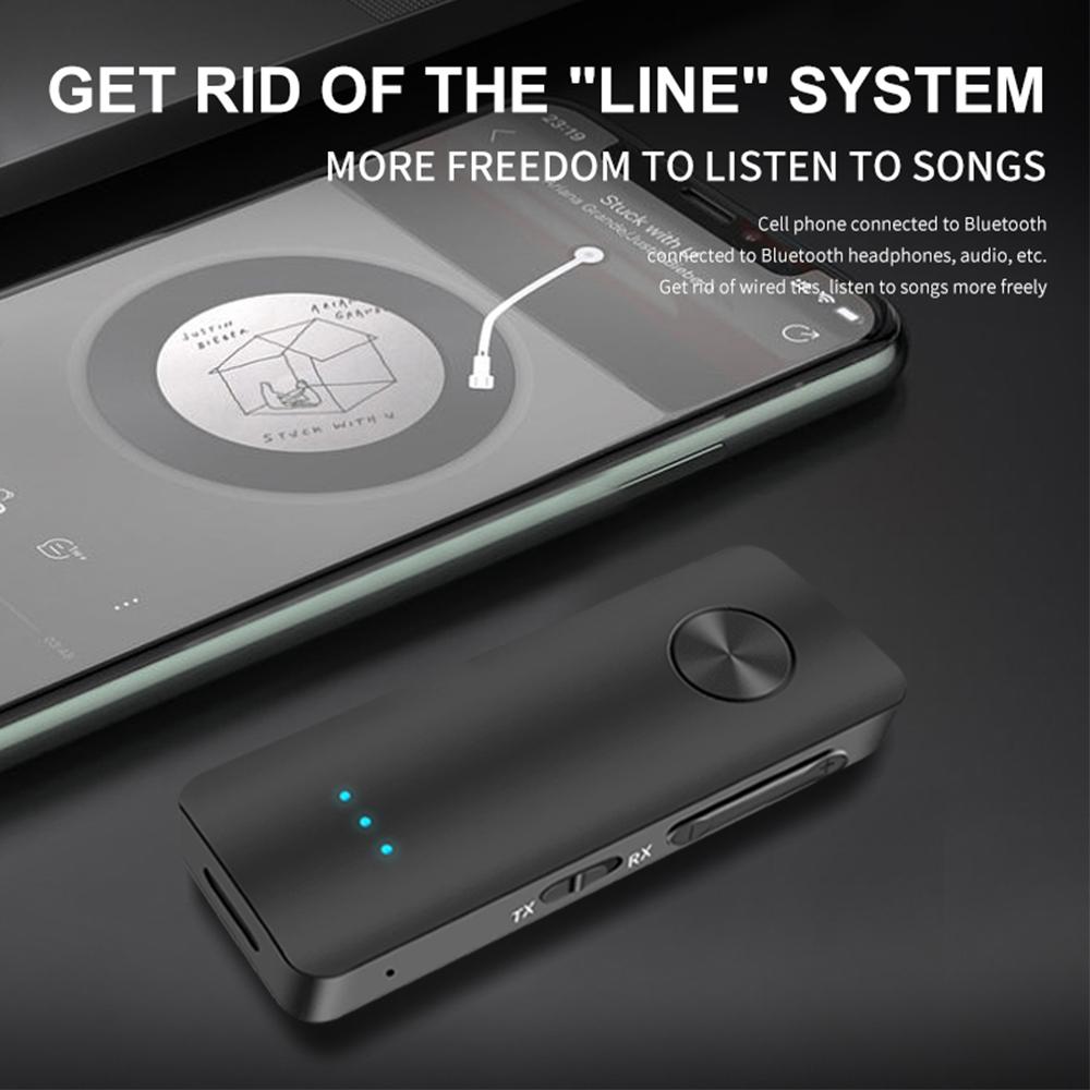 Беспроводной адаптер 2 в 1 Bluetooth 5.3 передатчик приемник 3,5 мм разъем AUX аудиоадаптер для автомобильной аудиосистемы музыка громкая связь гарнитура