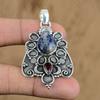 Birthday Gift For Her Natural Sodalite Gemstone Pendant 925 Sterling Silver