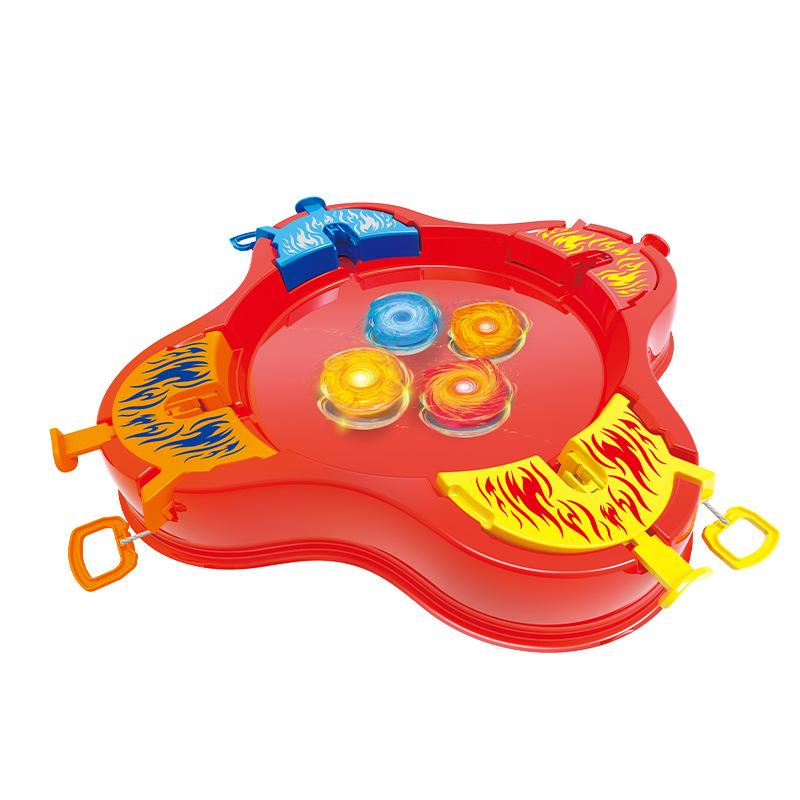 Alloy Spinning Top Cable Gyro Luminous Boy Toy Parent-Child Interactive Battle Toy Kids Party Game Table Spinner Game