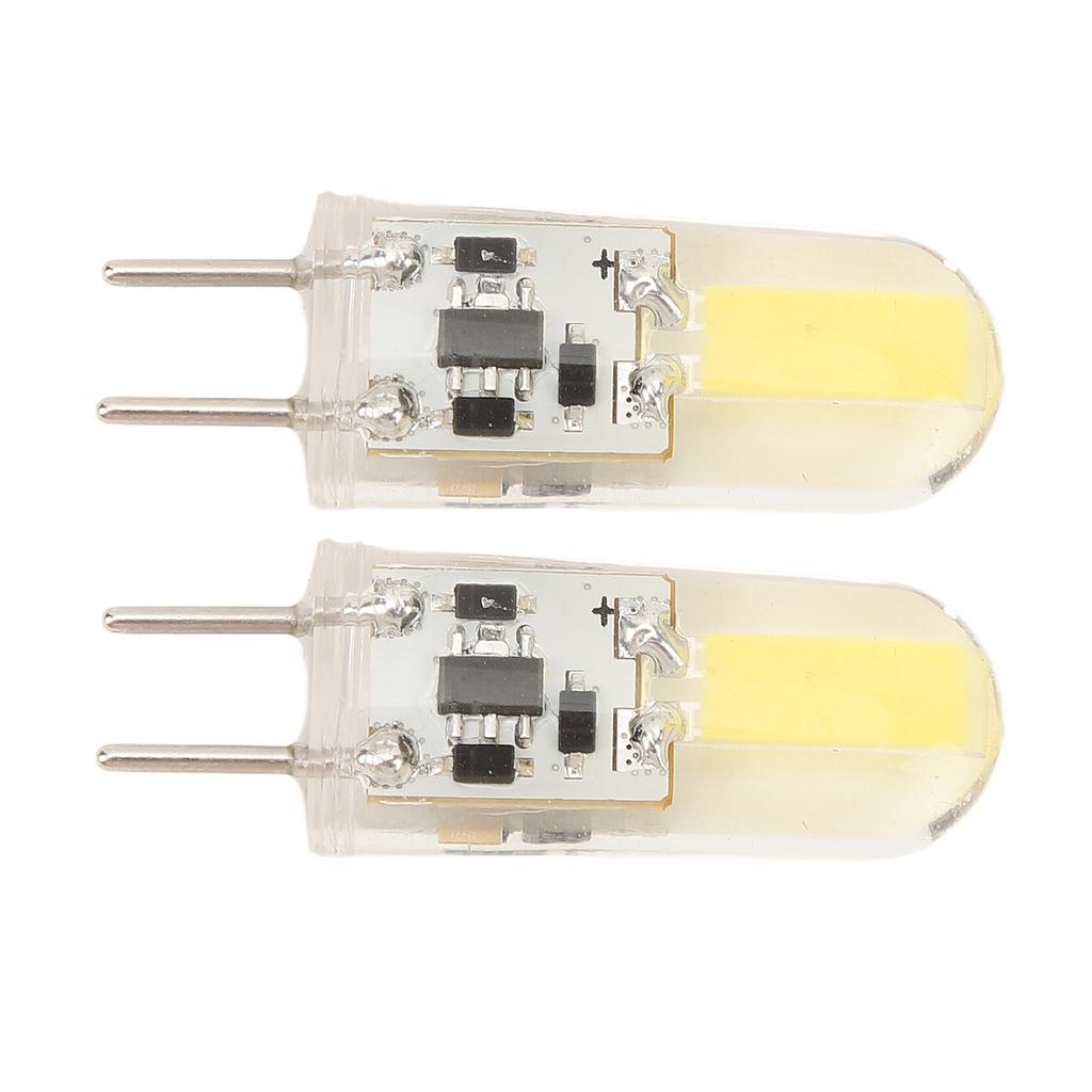 2шт силиконовая светодиодная лампочка GY6.35 COB 1505 3Вт 12В 300лм для шкафов, шкафов, уличного домашнего офиса