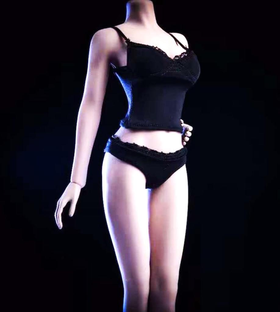 Doll Female Camisole Shorts Set Figure Underwear Inner Lace Black White Set for Base Body not [COOLPIPIT] 1/6 & & (Body included)
