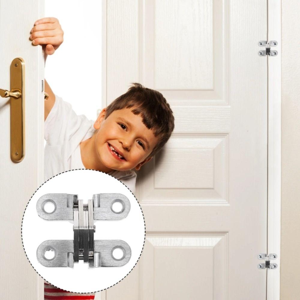 Stainless Steel Folding Door Hinge Silent Design Concealed Hinge Furniture Hardware Furniture Door