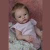 Reborn Dolls MEADOW 19 Inch Handmade 3D Painted Skin Newborn Doll Soft Touch Cloth Body with PP Cotton Bebe Reborn Doll Kids Birthday Holiday Present