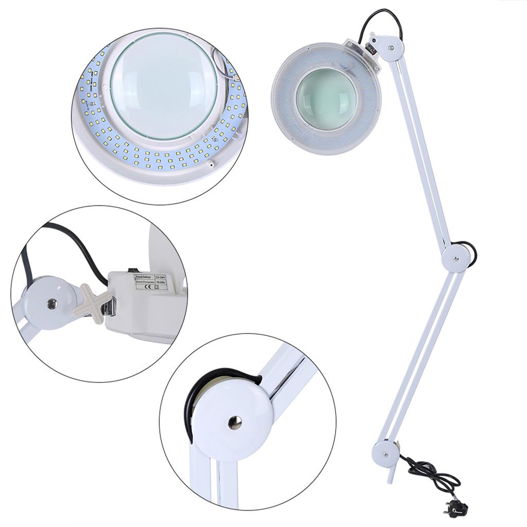 8X Illuminated Desktop Magnifying LED Lamp with Clamp Swivel Arm Reading Medical Beauty AU 220V