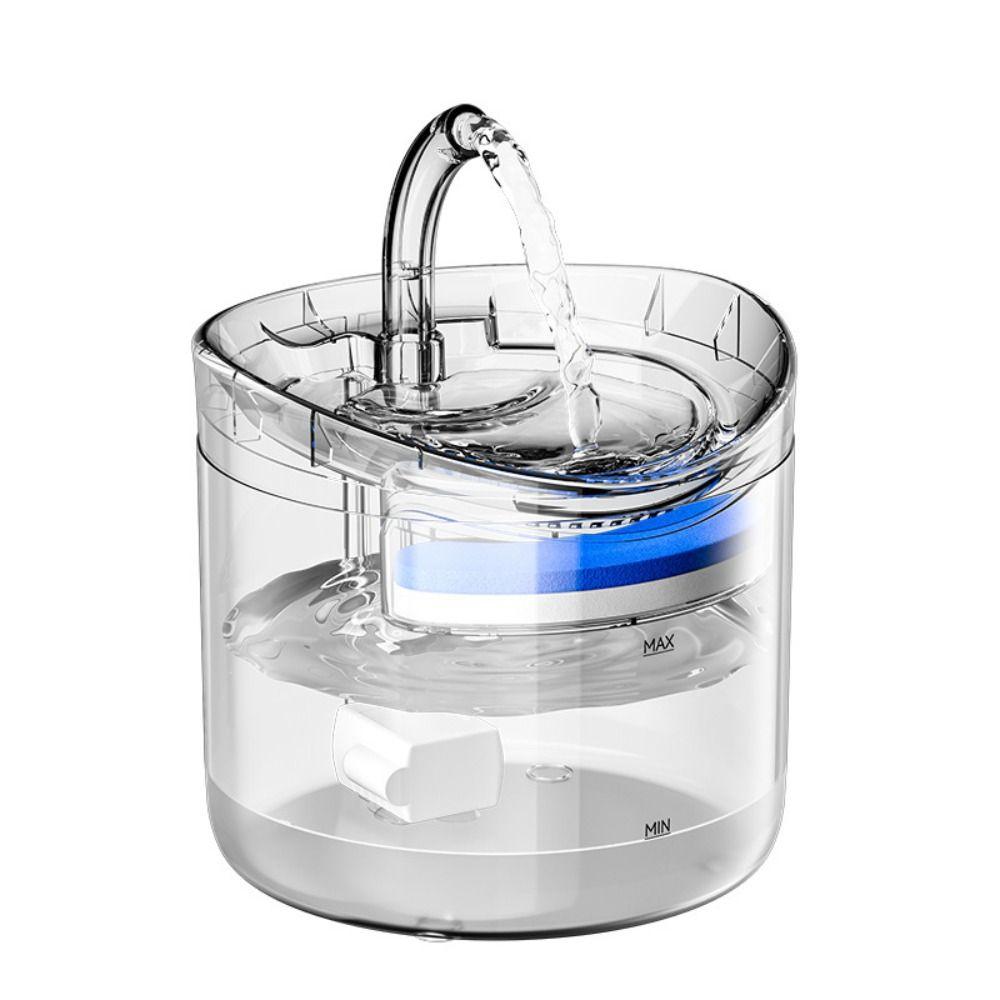 Большая емкость 1,8 л, фонтанчик для воды для кошек, питание от USB, прозрачная поилка для питомцев, съемная, с циркуляцией и фильтрацией, дозатор воды