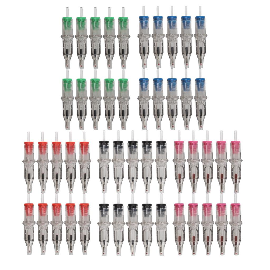 Набор ручек для татуировок, алюминиевый сплав, ручка для татуировок и 50 шариковых картриджей с тренировочной кожей