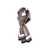8011951 A7026 Check Tb Monogram Icon Stripe Print Silk Scarf