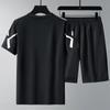 Мужской комплект футболок, большие размеры 6XL, 7XL, 8XL, шорты, футболка, костюм, большие размеры, черные футболки с короткими рукавами, летняя мода, свободные