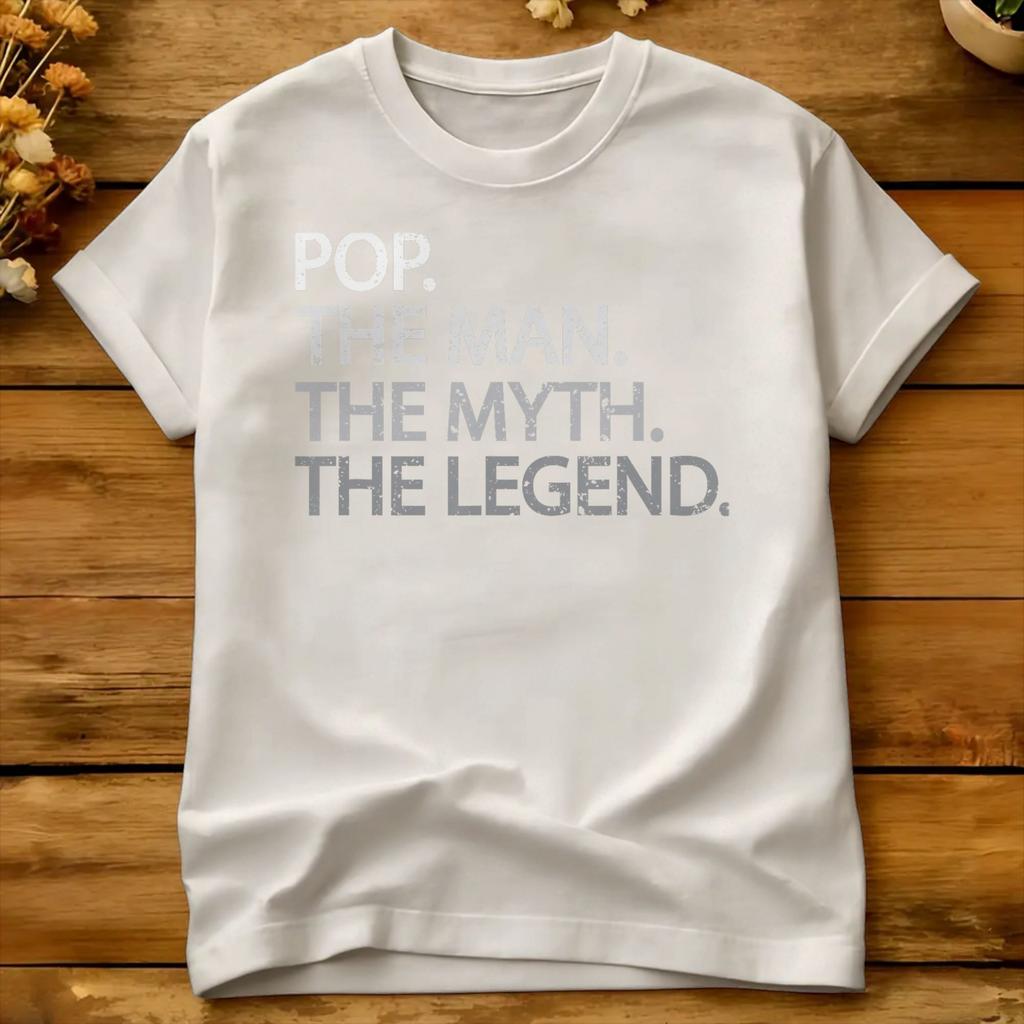 Крутая футболка для отца, папы, дедушки Pop The Унисекс Миф Хлопковая футболка для унисекса Летние футболки Оверсайз Дешевые топы