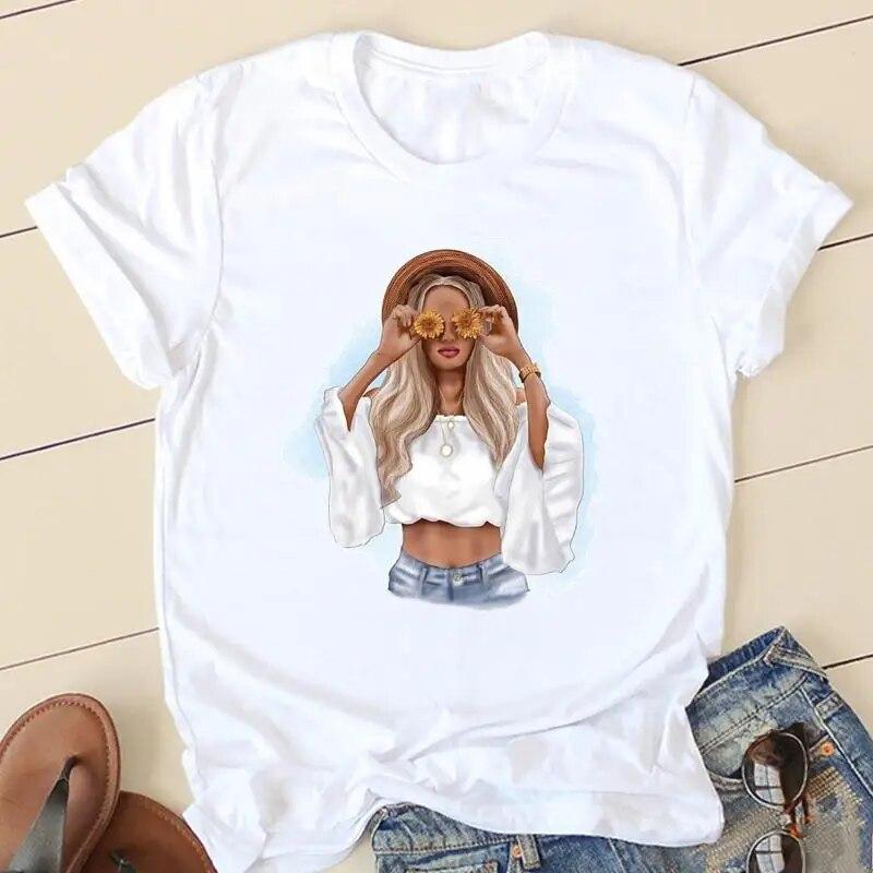 Women Avocado Love Sweet 90s Short Sleeve Graphic Tee T-shirts Female Ladies Fashion Casual Clothing Summer Tshirt Clothes