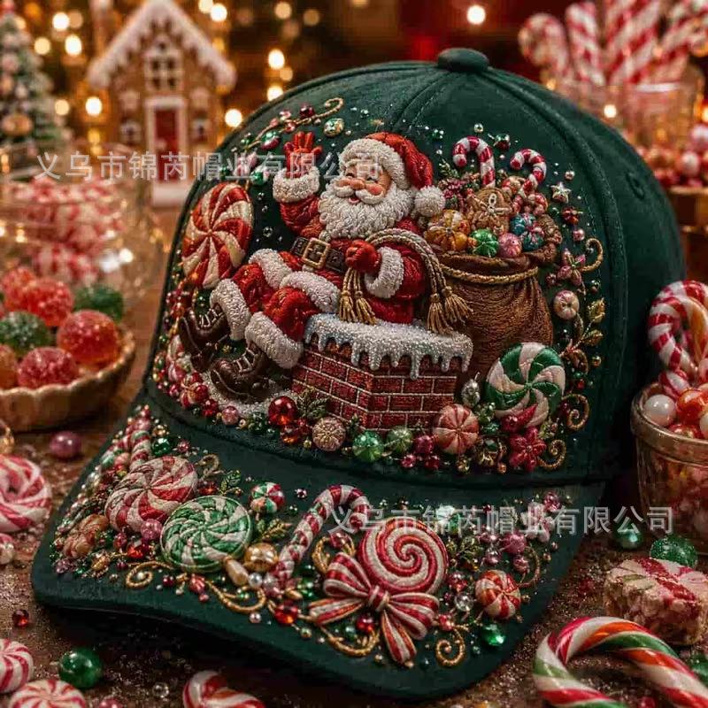 Fashion Christmas explosion 1D digital printing casual retro baseball cap cycling cap