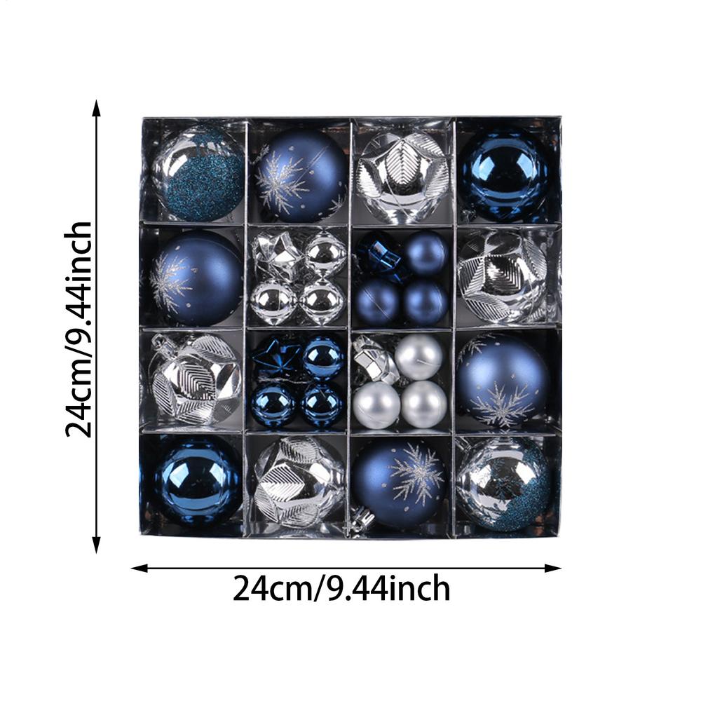 Christmas Ball Ornaments 44 Pieces Ball Decorations Seasonal Pendants For Home Apartment Retail Store Balcony Living Room Photo