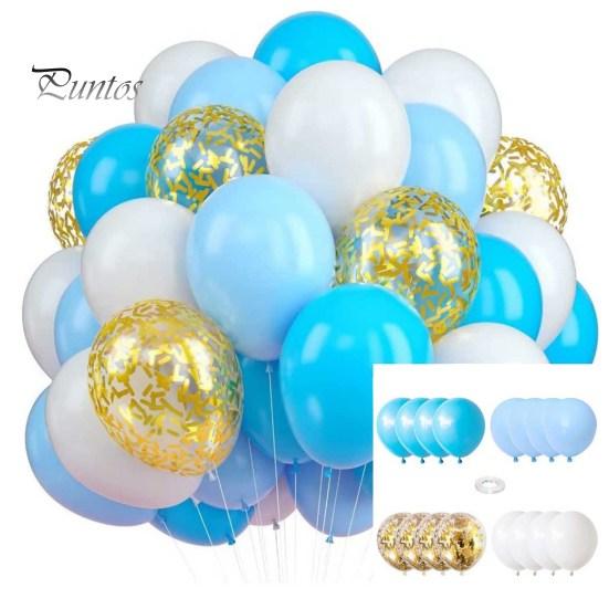 Набор из 50 латексных шаров, металлические шары-конфетти, легко собираемые праздничные шары с лентой для детей, дня рождения, детского праздника, свадьбы, принадлежности