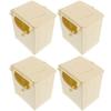 4Pcs Bird Breeding Box Incubation Nest Plastic Hut for Hanging Lovebird Pet Accessories Home Balcony Decoration Mating Box