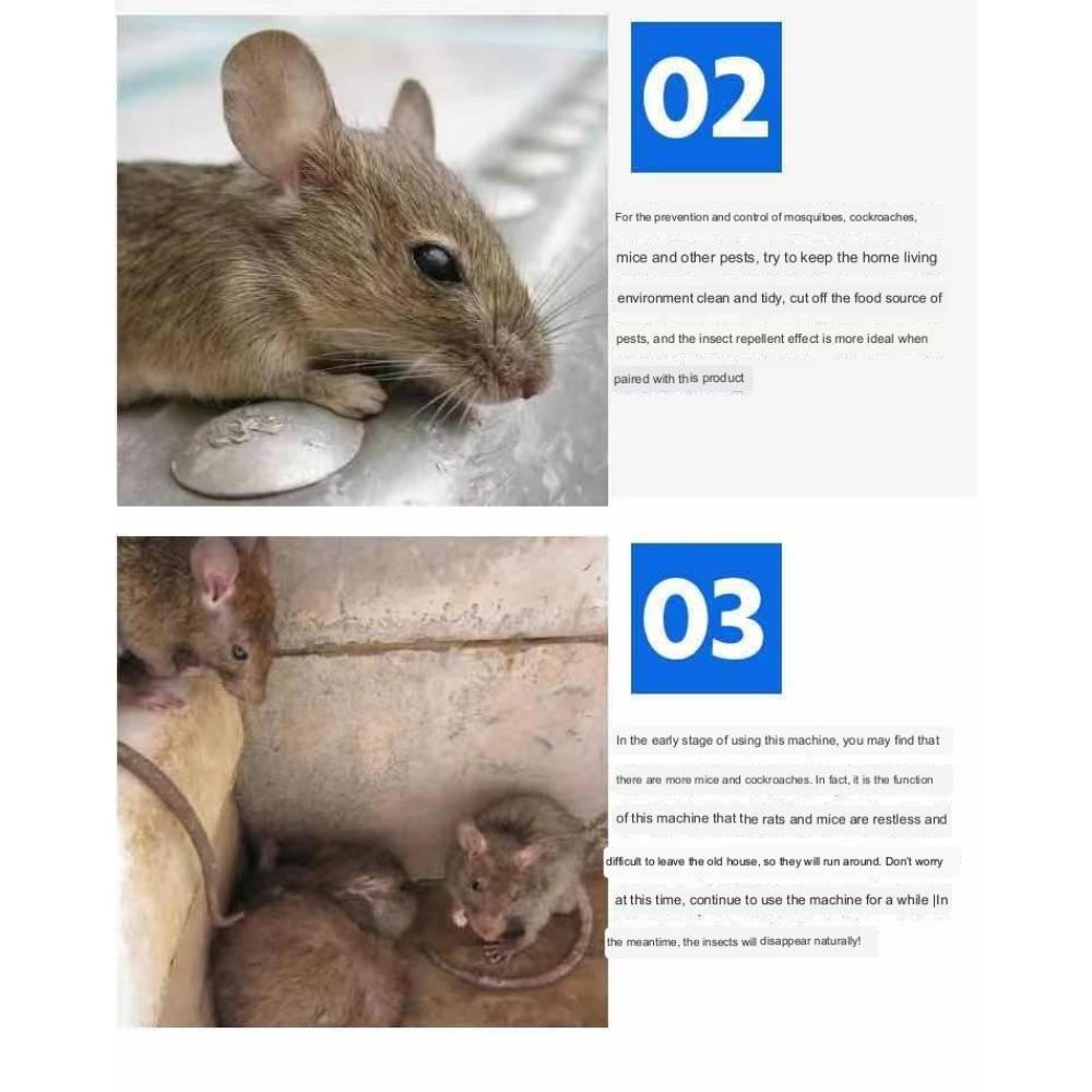 Ультразвуковой электронный отпугиватель грызунов, домашний отпугиватель насекомых, мини-отпугиватель комаров против комаров, пауков, мух, муравьев, блох, нетоксичный, экологически чистый