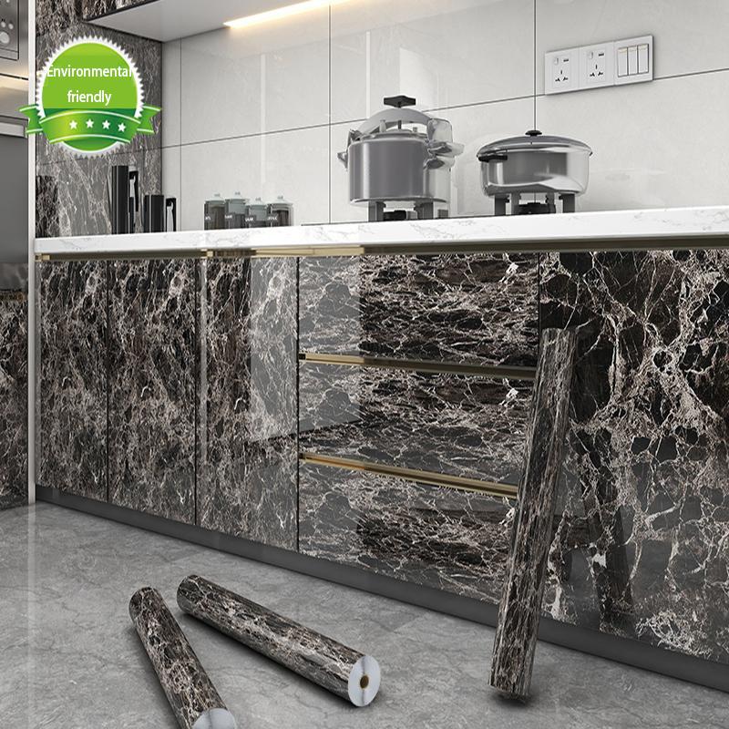 Наклейки на шкаф Ремонт мебели Самоклеящиеся Мраморные обои Влагостойкие и водонепроницаемые Кухонные маслостойкие наклейки Качество