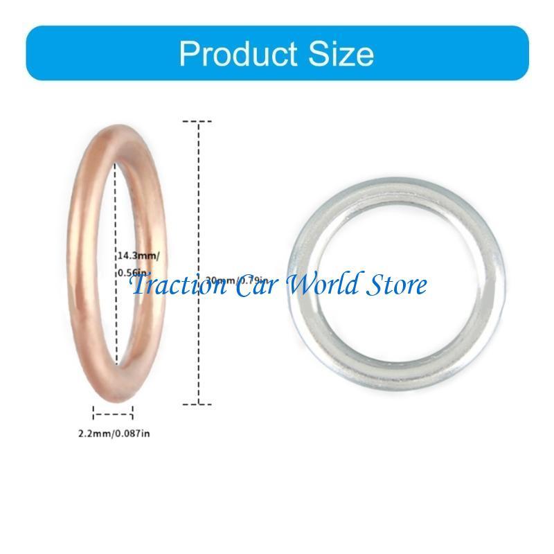 L9BC High Temperature Resistant Vehicle Maintenance Gasket for Engine Oil Pans Drain Bolt Pad Plug Washer, N0138157 Leakproof
