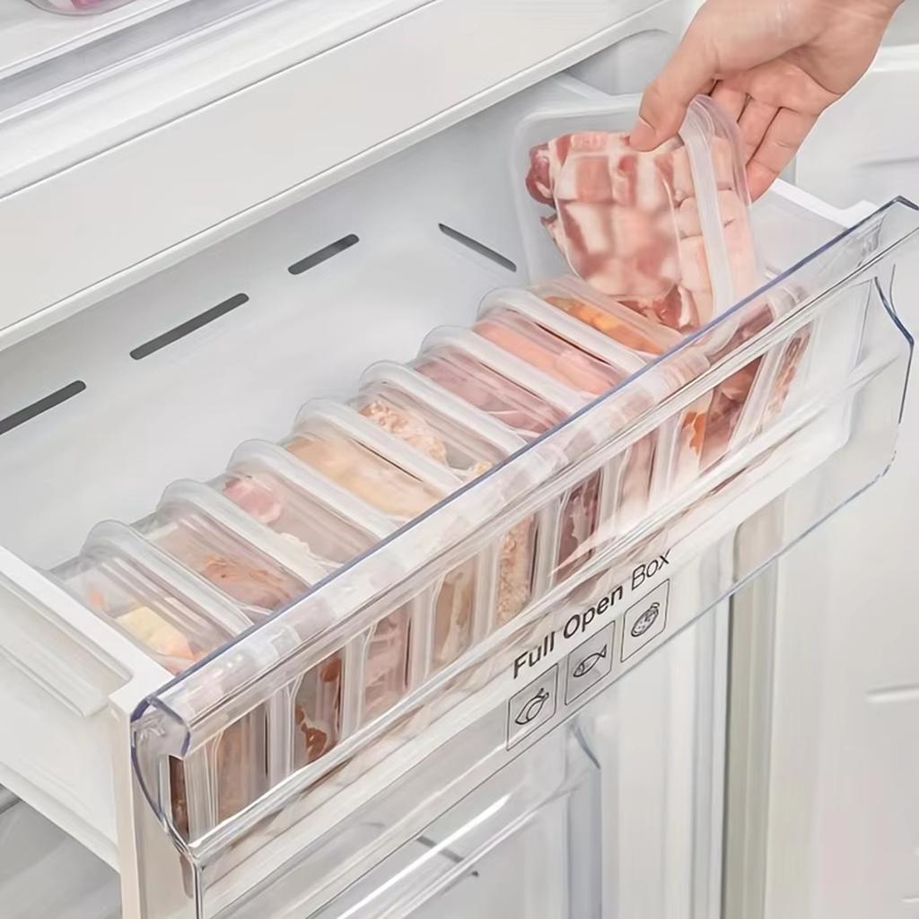 Контейнер для заморозки пищевых продуктов 350 мл, герметичный, порционный, для мяса, для холодильника, замораживания, разогрева, приготовления еды и хранения, с герметичной крышкой