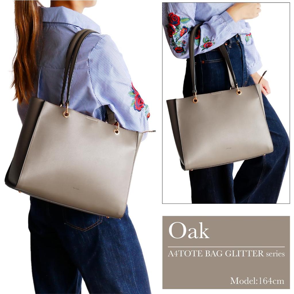 Сумка-тоут, легкая, совместимая с форматом А4, сумка для деловых поездок, компактная сумка A0011 [ANDSHIN] для женщин (дуб)