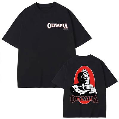 Мужские и женские футболки с графикой Mr Olympia Fitness Gym, модный тренд уличной моды, футболки с коротким рукавом, повседневные свободные хлопковые футболки