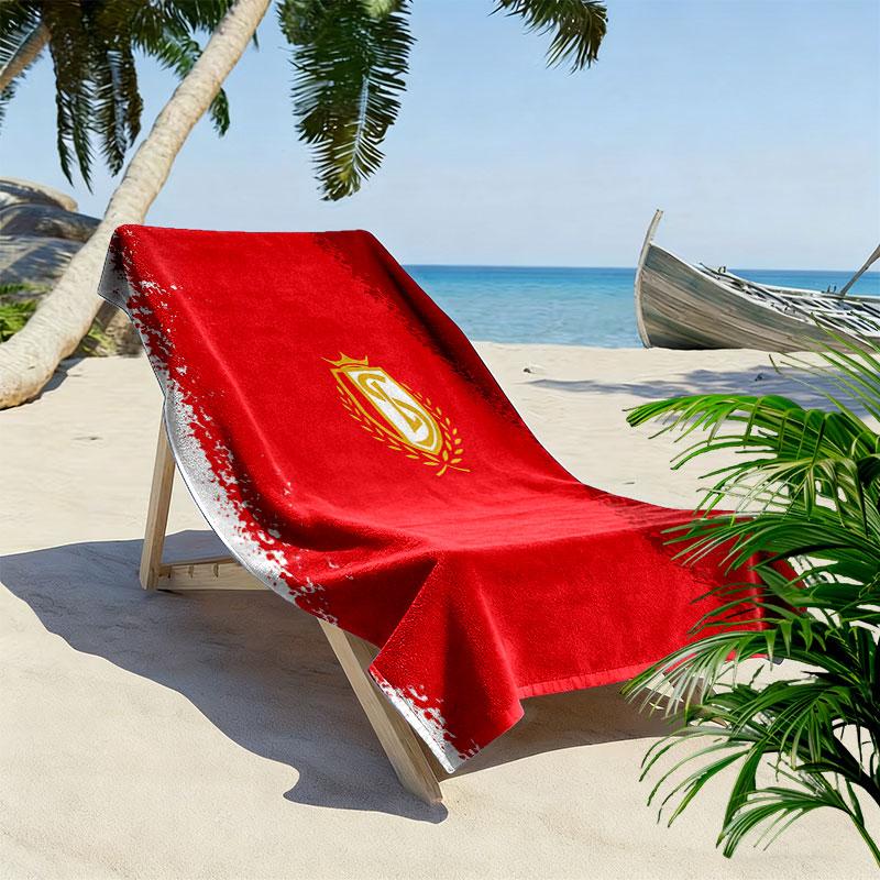 STD Liège Print Beach Towel, Large Soft Quick Dry Towel for Beach Camping Swimming