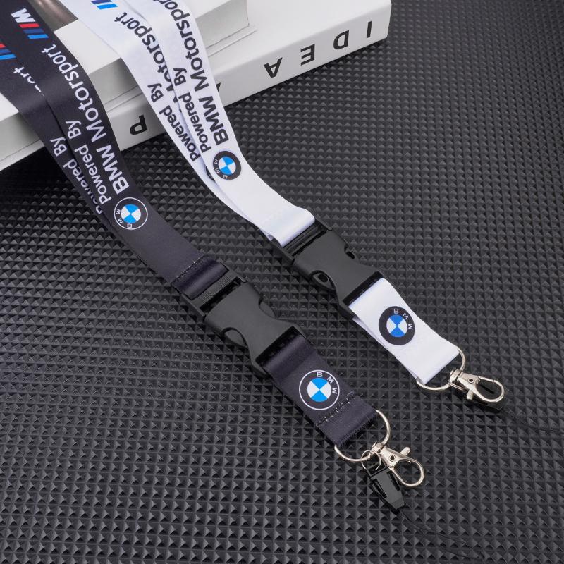 NTSM5 Lanyard Nylon Style Keychain Key Strap Holder&Staff ID Cards For Bmw E46 E36 G20 E90 E60 F30 F10 E39 X1 M Performance Stickers
