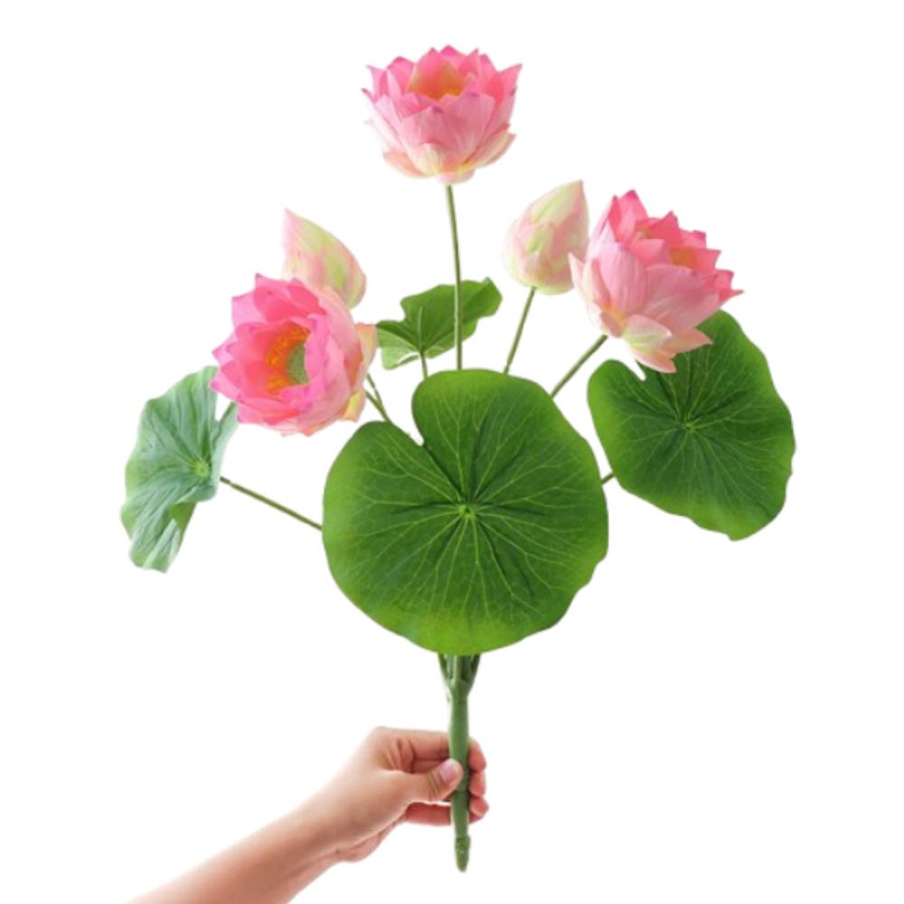 Пластиковый искусственный цветок лотоса Зеленые растения Шелковый цветок лотоса Симуляция Кандирок Аквариум для пруда