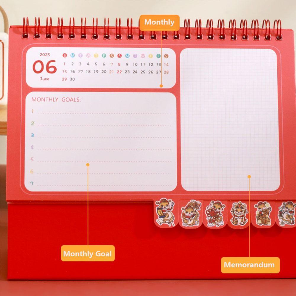 Standing Flip 2025 Desk Calendar Schedule Desktop Calendar  Home Office