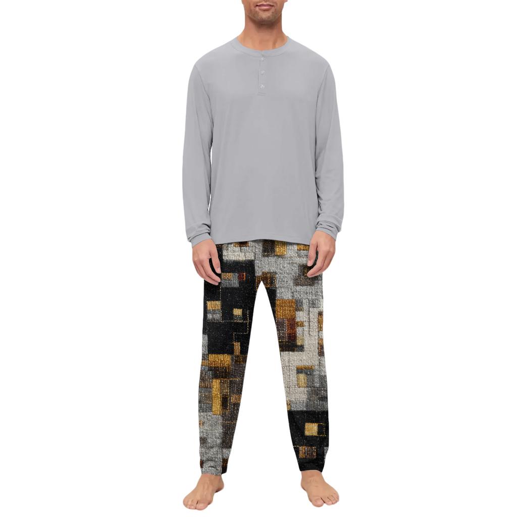 Men's Pajama Set, Long Sleeve And Long Pants, Two-piece Set