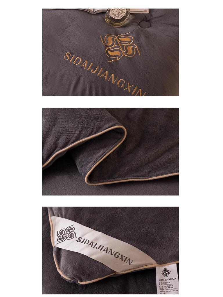 Уютное осенне-зимнее двойное лоскутное одеяло: Плюшевое бархатное теплое постельное белье для общежитий и домов