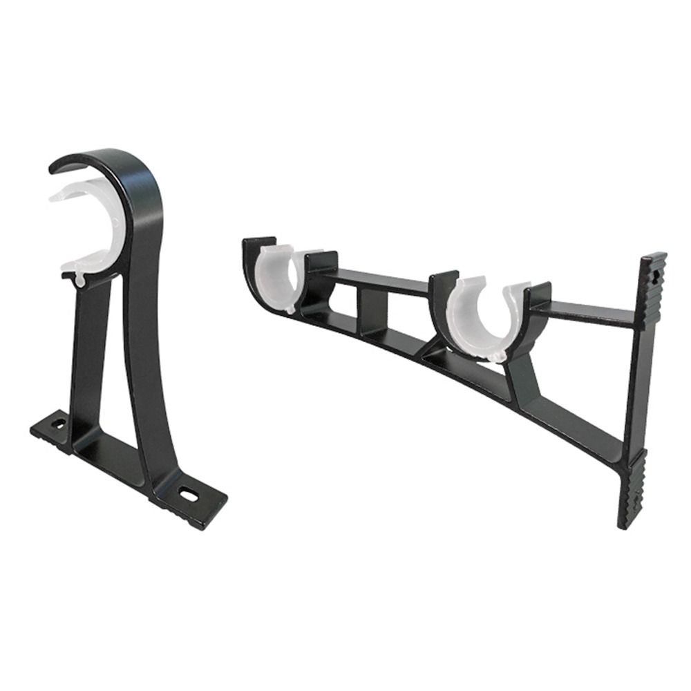 1 шт. одинарный двойной крючок для вешалки фиксирующий зажим для штанги опорный зажим новый кронштейн для карниза для штор