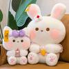 Rabbit Cartoon Cute Animal Plush Toys Lovely Deer Panda Girls Kids Bedtime Gifts