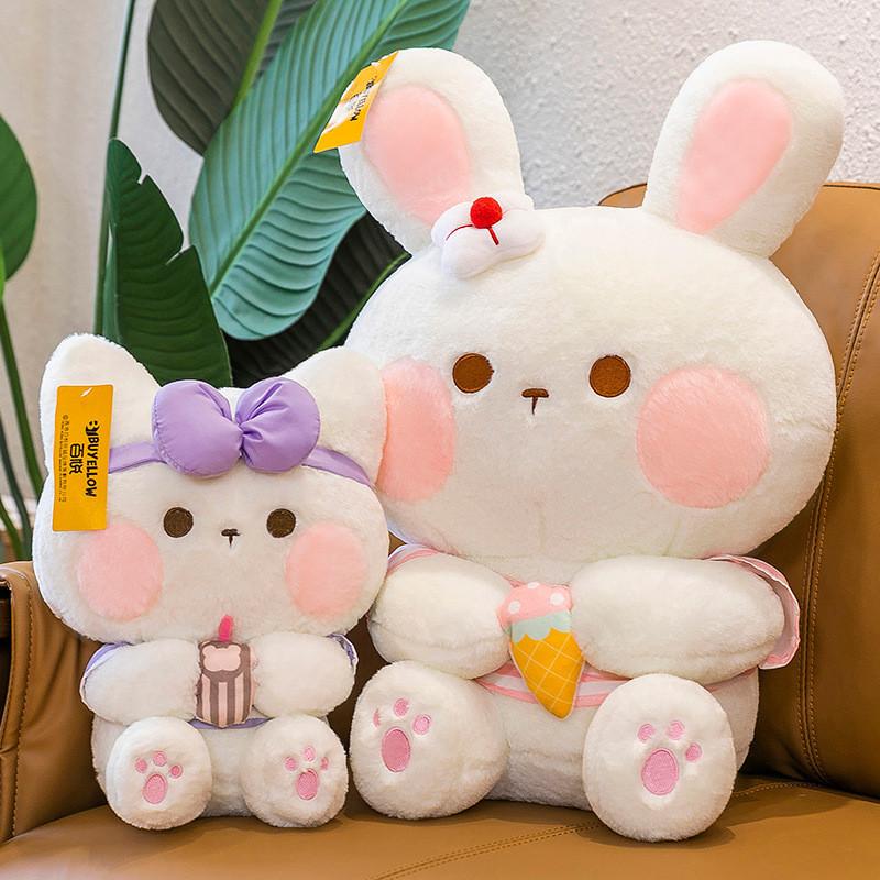 Rabbit Cartoon Cute Animal Plush Toys Lovely Deer Panda Girls Kids Bedtime Gifts